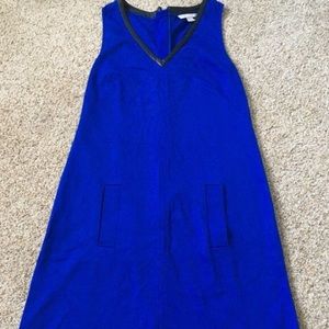 Banana Republic Faux Leather trim Dress sz 2
